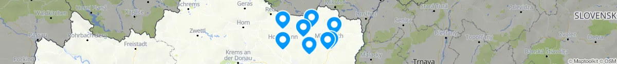 Map view for Pharmacies emergency services nearby Unterstinkenbrunn (Mistelbach, Niederösterreich)